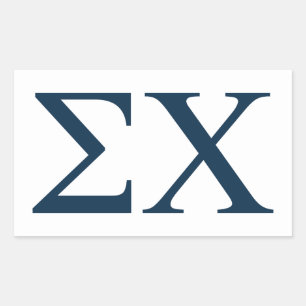 Sigma Chi Letter Logo Rectangular Sticker