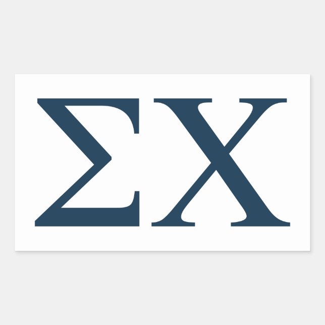 Sigma Chi Letter Logo Rectangular Sticker (Front)