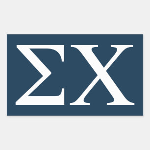 Sigma Chi Letter Logo Rectangular Sticker