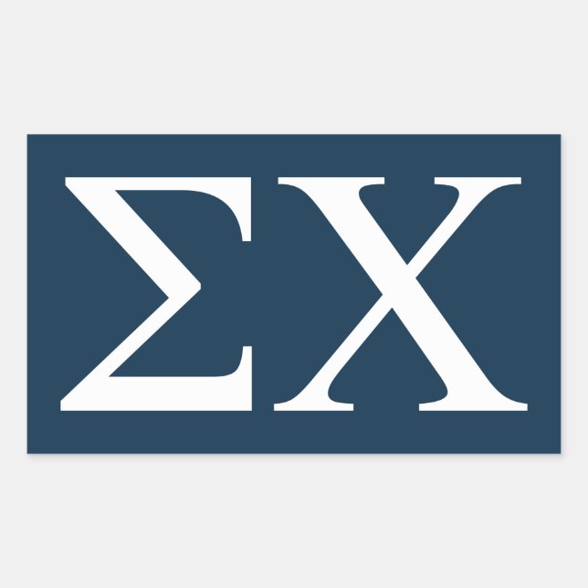 Sigma Chi Letter Logo Rectangular Sticker (Front)