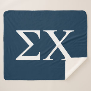 Sigma Chi Letter Logo Sherpa Blanket