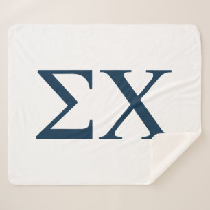 Sigma Chi Letter Logo Sherpa Blanket