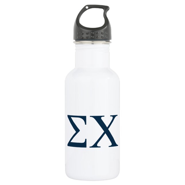 Sigma Chi Letter Logo Stainless Steel Water Bottle (Front)
