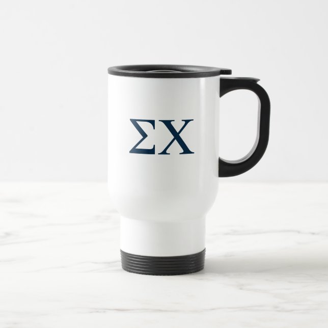 Sigma Chi Letter Logo Travel Mug (Right)