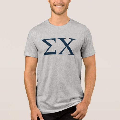 Sigma Chi Letter Logo Tri-Blend Shirt