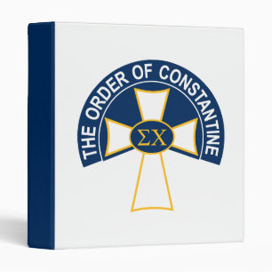 Sigma Chi Order of Constantine Logo 3 Ring Binder