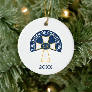 Sigma Chi Order of Constantine Logo Ceramic Orname Ceramic Ornament