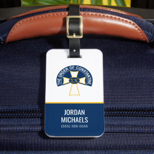 Sigma Chi Order of Constantine Logo Luggage Tag