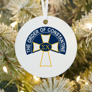 Sigma Chi Order of Constantine Logo Metal Ornament