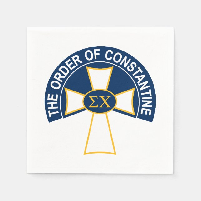 Sigma Chi Order of Constantine Logo Napkins (Front)