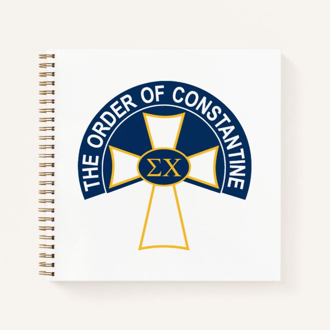 Sigma Chi Order of Constantine Logo Notebook (Front)