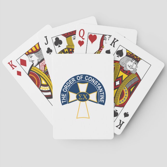Sigma Chi Order of Constantine Logo Poker Cards (Back)