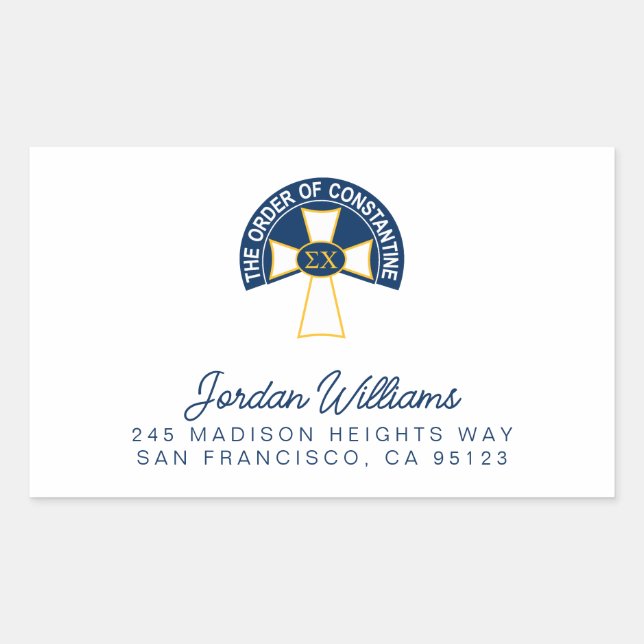 Sigma Chi Order of Constantine Logo Rectangular St Rectangular Sticker (Front)