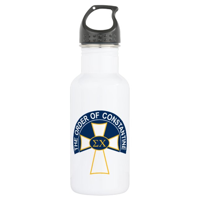 Sigma Chi Order of Constantine Logo Stainless Stee Stainless Steel Water Bottle (Front)