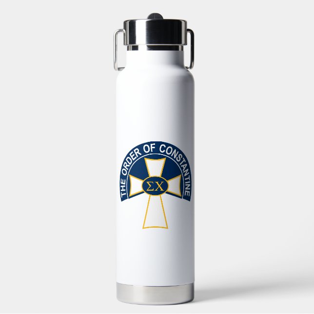Sigma Chi Order of Constantine Logo Water Bottle (Front)