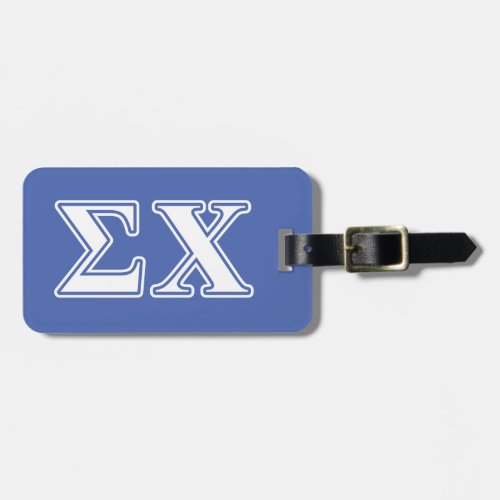 Sigma Chi White and Blue Letters Luggage Tag