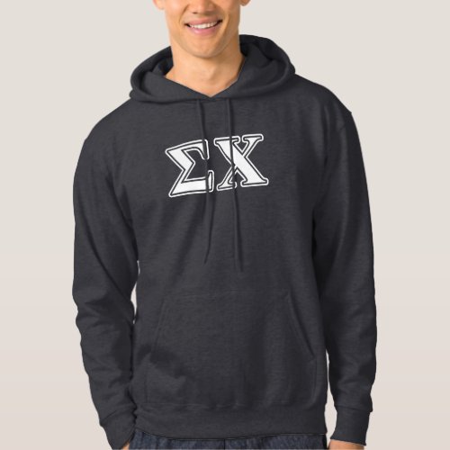 Sigma Chi White and Yellow Letters Hoodie