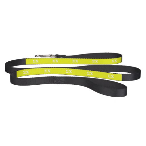 Sigma Chi White and Yellow Letters Pet Leash