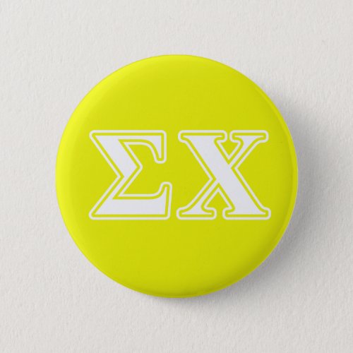 Sigma Chi White and Yellow Letters Pinback Button