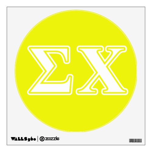 Sigma Chi White and Yellow Letters Wall Sticker