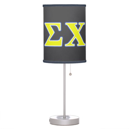 Sigma Chi Yellow and Blue Letters Table Lamp
