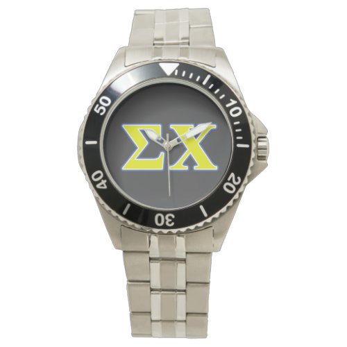 Sigma Chi Yellow and Blue Letters Watch