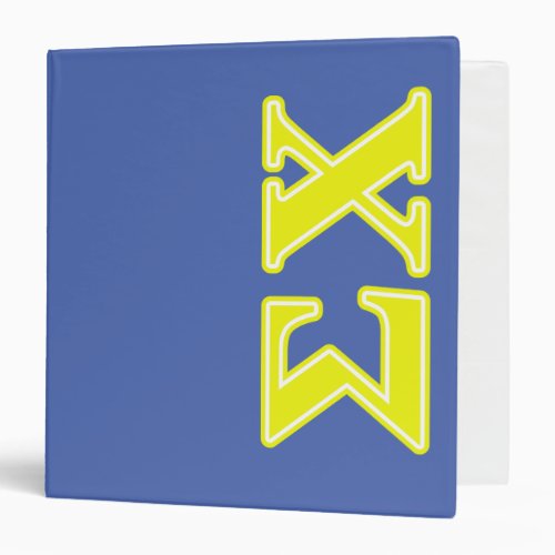 Sigma Chi Yellow Letters Binder