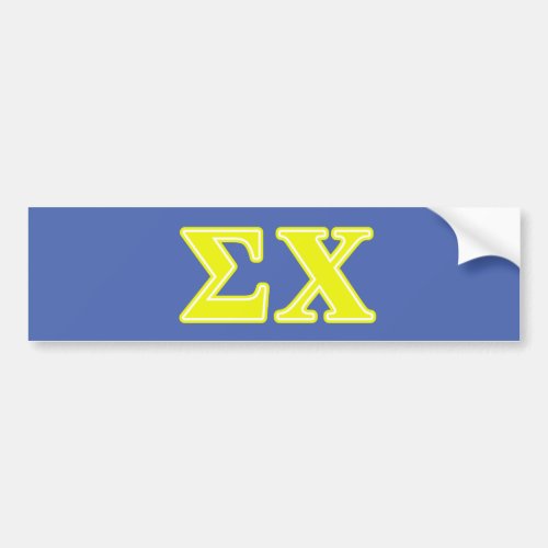 Sigma Chi Yellow Letters Bumper Sticker