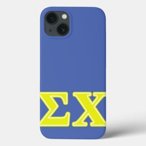 Sigma Chi Yellow Letters iPhone 13 Case