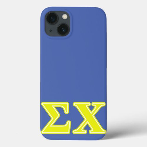 Sigma Chi Yellow Letters iPhone 13 Case