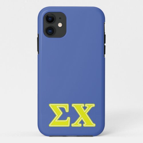 Sigma Chi Yellow Letters iPhone 11 Case