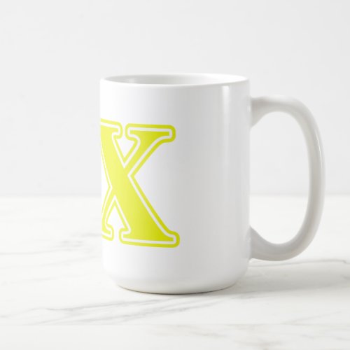 Sigma Chi Yellow Letters Coffee Mug