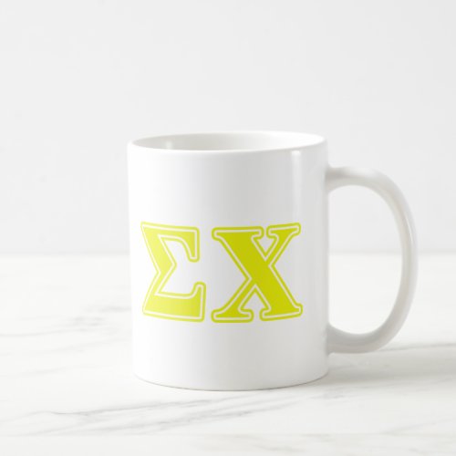 Sigma Chi Yellow Letters Coffee Mug