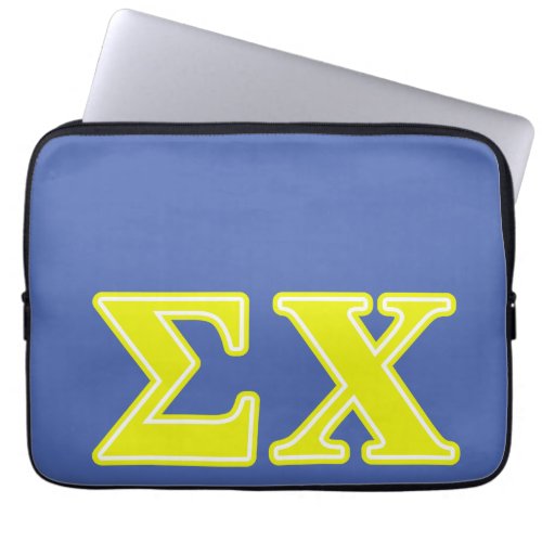 Sigma Chi Yellow Letters Laptop Sleeve