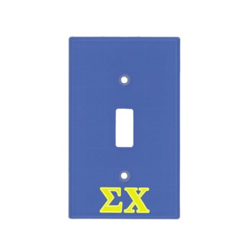 Sigma Chi Yellow Letters Light Switch Cover