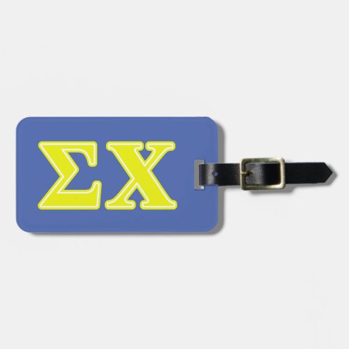 Sigma Chi Yellow Letters Luggage Tag
