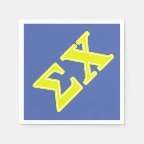Sigma Chi Yellow Letters Napkins