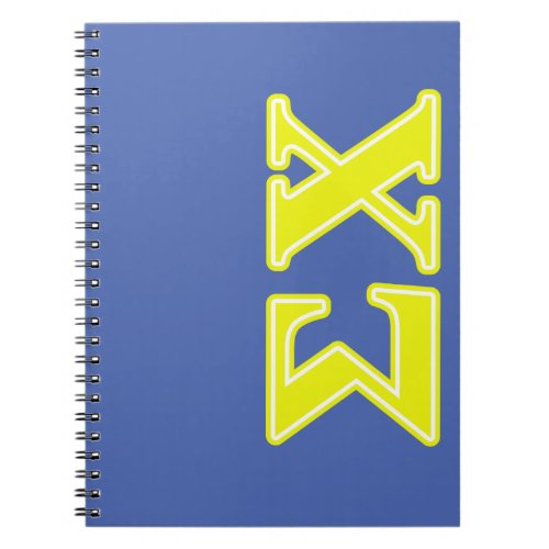 Sigma Chi Yellow Letters Notebook