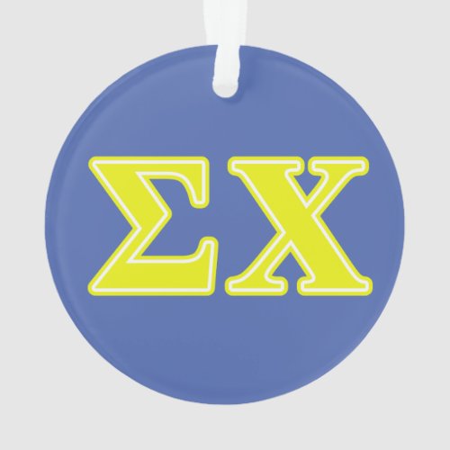 Sigma Chi Yellow Letters Ornament