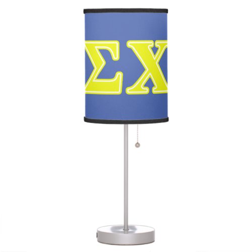 Sigma Chi Yellow Letters Table Lamp