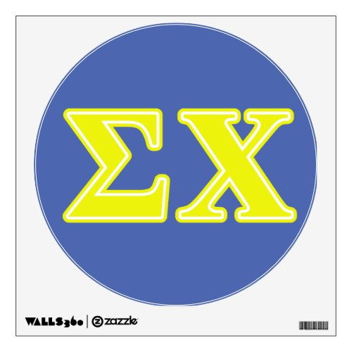 Sigma Chi Yellow Letters Wall Sticker