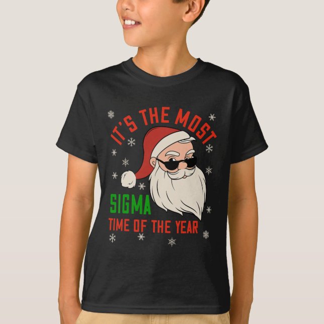 Sigma Christmas Sigma Santa Teenage Boys Funny Xma T-Shirt (Front)