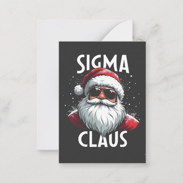 Sigma Claus Funny Gen Alpha Middle School Christma Note Card (Front)