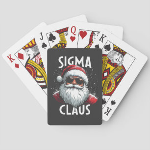 Sigma Claus Funny Gen Alpha Middle School Christma Poker Cards