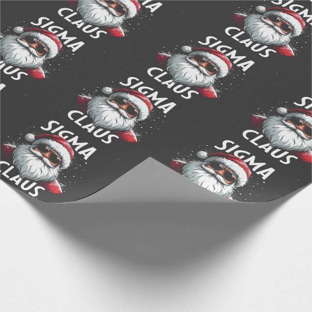 Sigma Claus Funny Gen Alpha Middle School Christma Wrapping Paper (Corner)