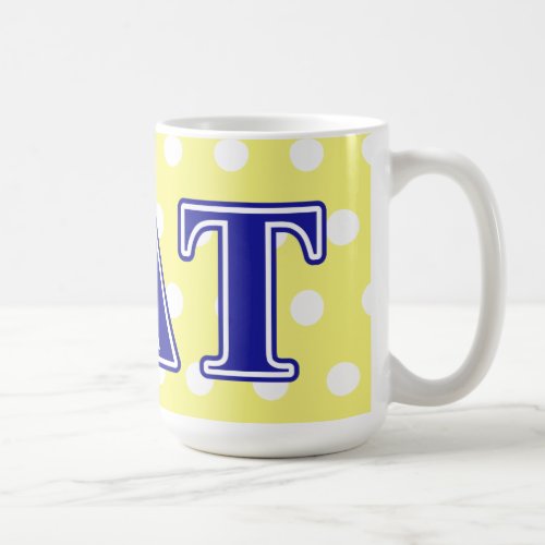 Sigma Delta Tau Blue Letters Coffee Mug