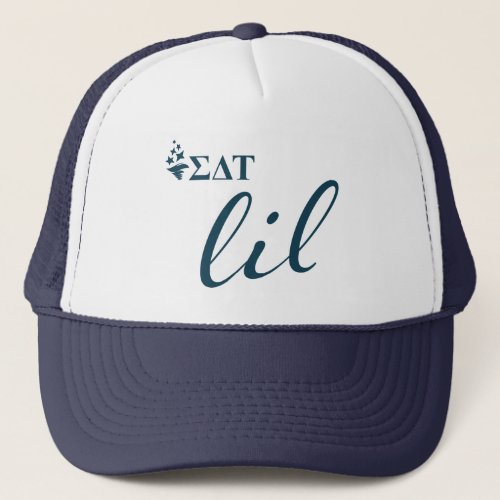 Sigma Delta Tau  Lil Script Trucker Hat