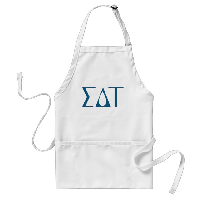 Sigma Delta Tau Sorority Greek Letters Logo Adult Apron (Front)
