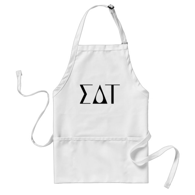 Sigma Delta Tau Sorority Greek Letters Logo Adult Apron (Front)