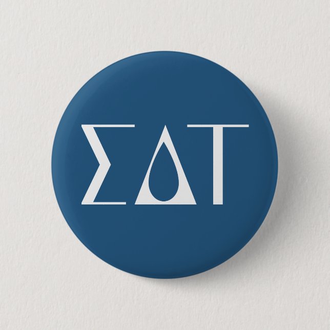 Sigma Delta Tau Sorority Greek Letters Logo Button (Front)